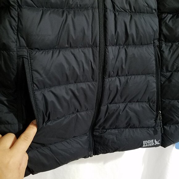 Eddie Bauer Women’s 650 Down Packable Jacket Size Large – Black – StormRepel Li - Picture 10 of 12